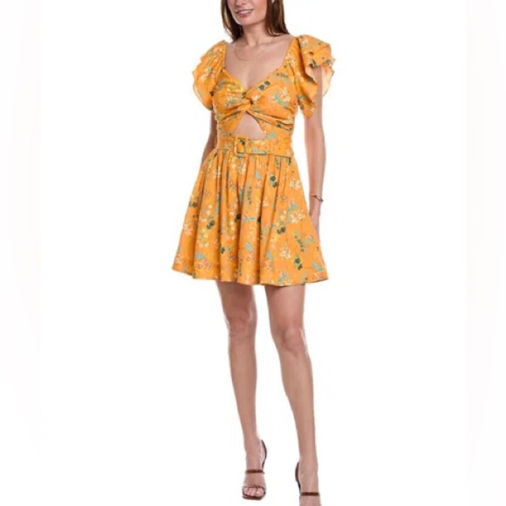 BNWT SOLID & STRIPED Orange Floral Dress